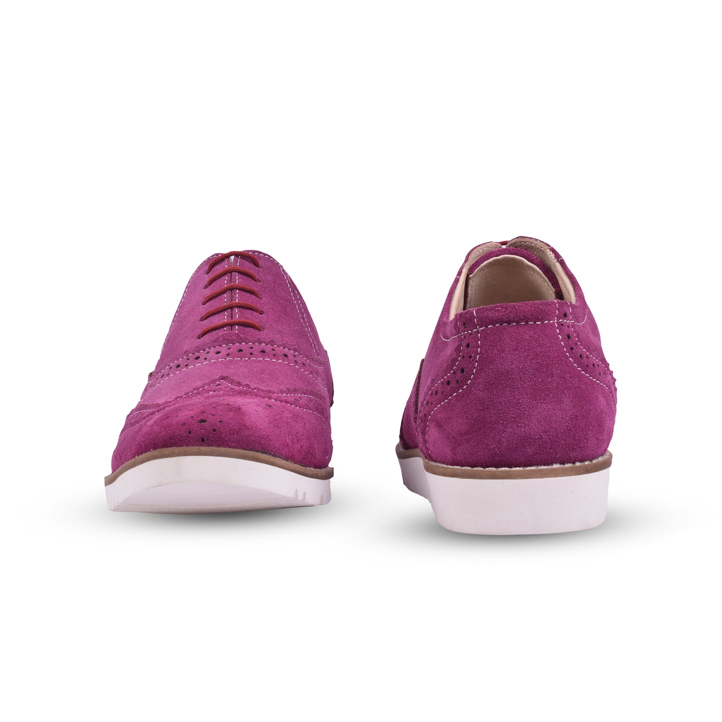 Sneakers : Purple Suede leather Sneakers with Memory foam footpad. Article : SN30-Purple