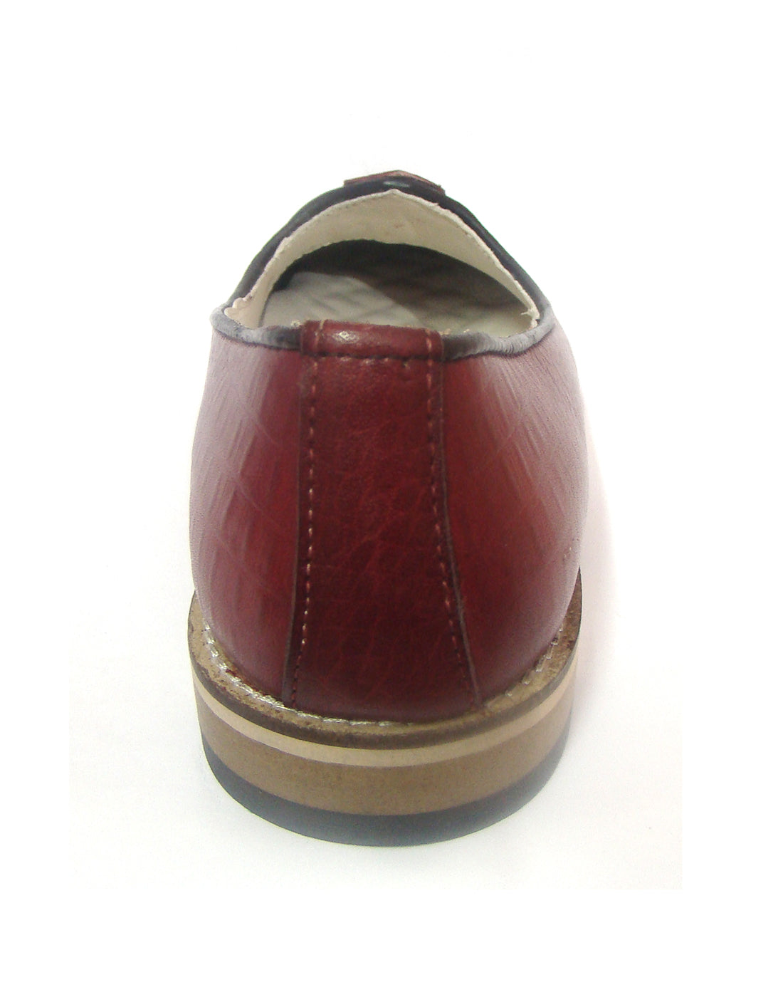 Nagras : Red Croco Embossed leather handmade Nagras with Memory foam footpad. Article : N111