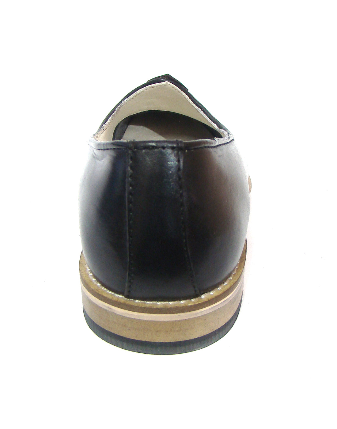 Nagras : Black leather handmade Nagras with Memory foam footpad. Article : N121