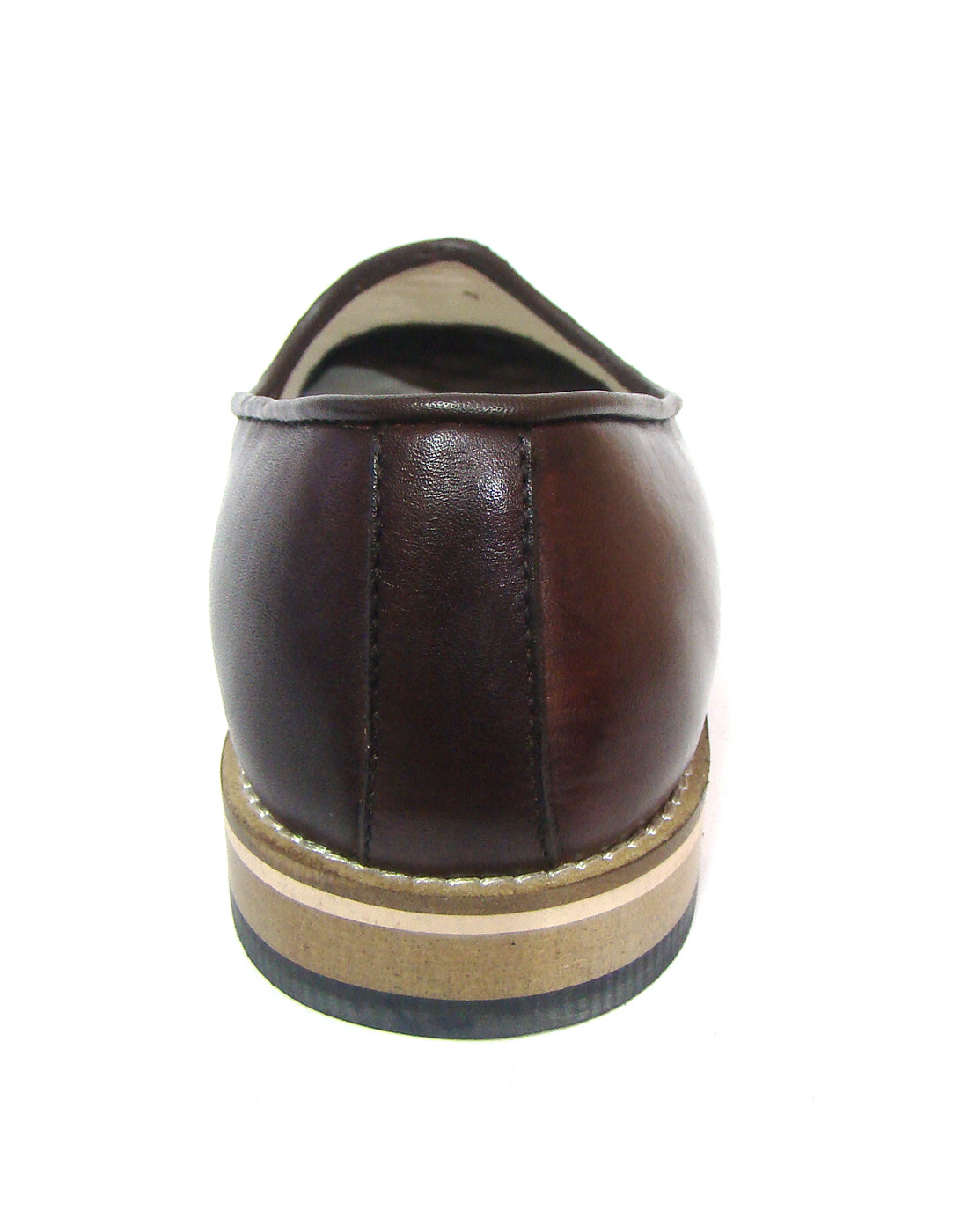 Nagras : Brown leather handmade Nagras with Memory foam footpad. Article : N122