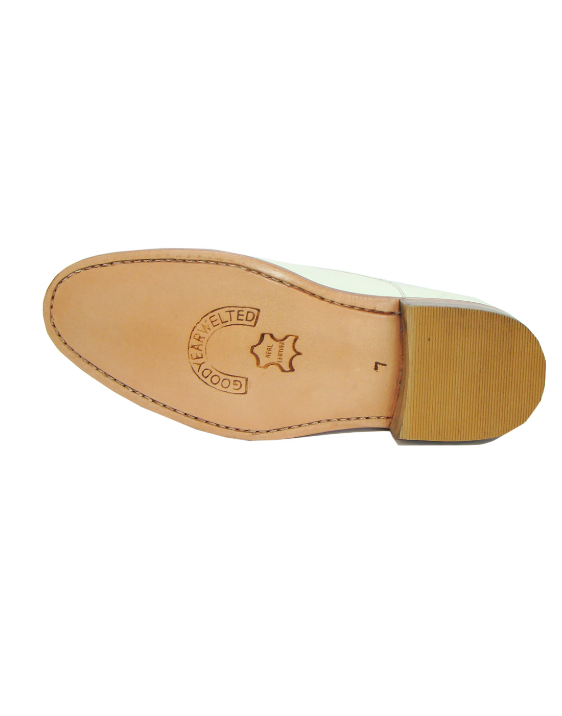 Goodyear Welted Derby Shoes : White leather with Memory foam footpad.
