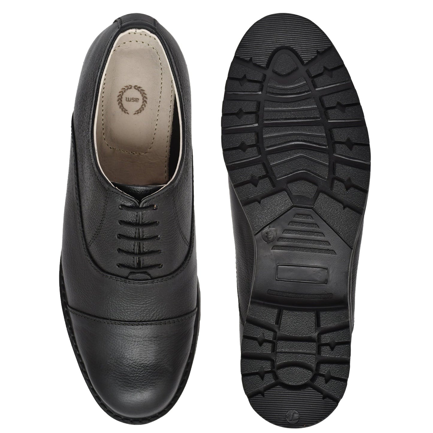 Safety Shoes : Industrial Safety Oxford NDM leather Shoes with Steel Toe & Memory foam footpad.