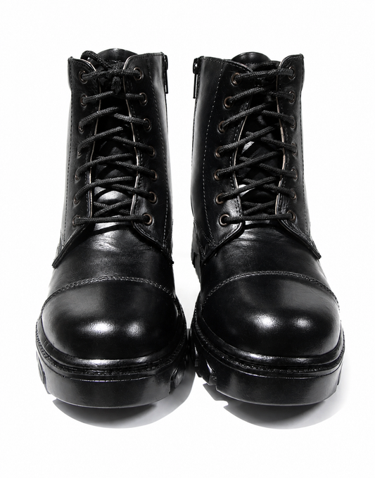 DMS Boots : Black leather Tactical DMS boots with Memory foam footpad. Art: ASM608