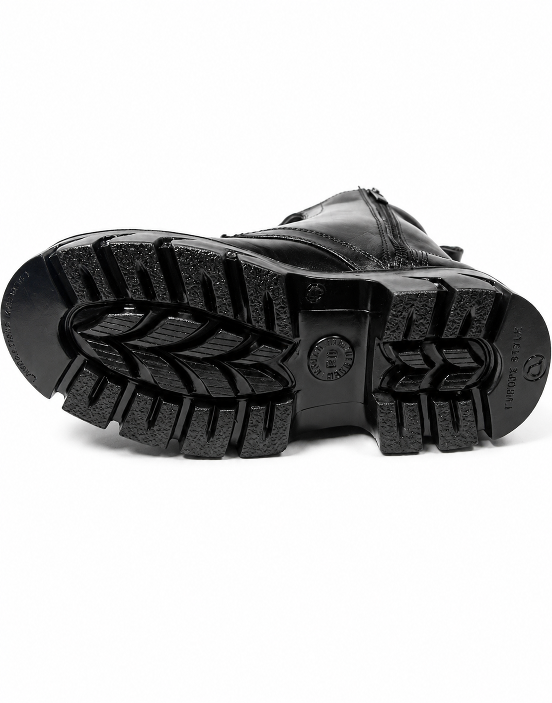 Stivali Tattici DMS con Catena Laterale - Stivali Tattici DMS in Pelle Nera con Plantare in Memory Foam, Art: ASM608C