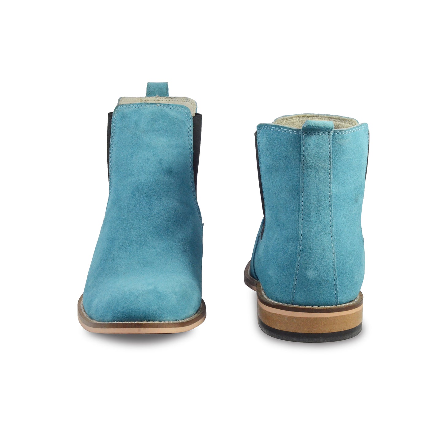 Chelsea Boots : Genuine Sky blue Suede leather Chelsea Boots with Memory foam footpad. Article : Chelsea06