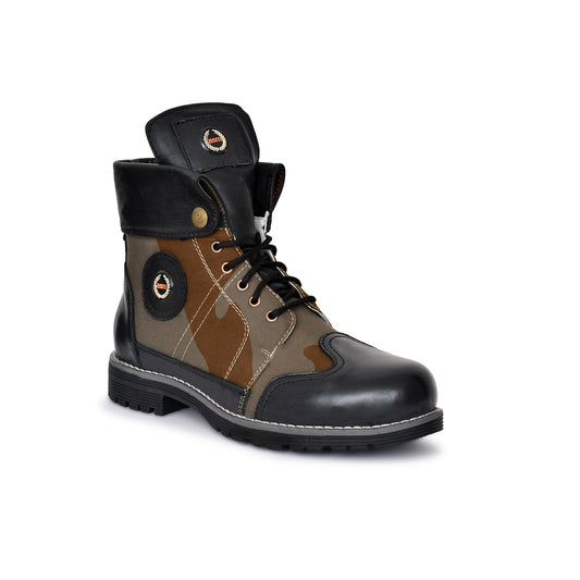Biker Boots : 6 & 9 Inches Foldable Leather with heavy duty Rubber sole.