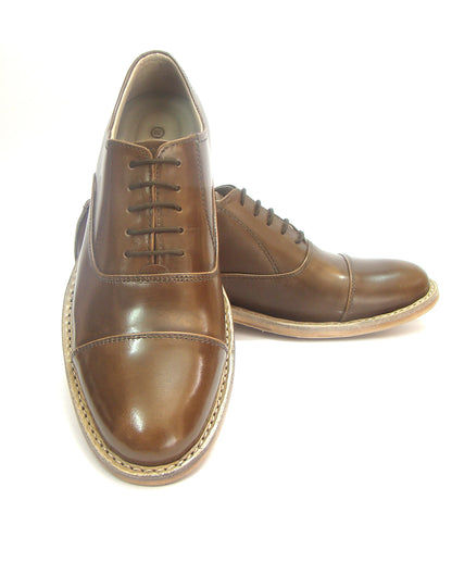 Goodyear Welted Oxford Shoes :  Pine leather with Memory foam footpad.