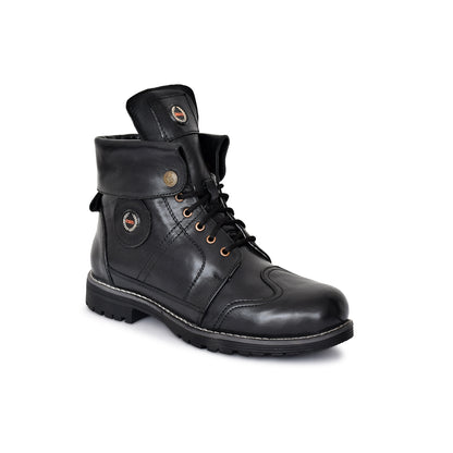 Biker Boots : 6 & 9 Inches Foldable Leather with heavy duty Rubber sole.