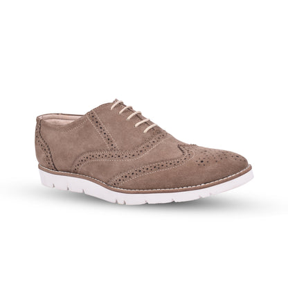 Sneakers : Light Brown Suede leather Sneakers with Memory foam footpad. Article : SN30-LBrown