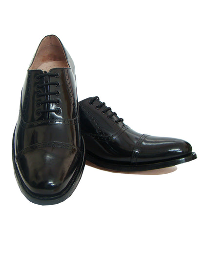 Goodyear Welted Oxford Shoes :  Black leather with Memory foam footpad.