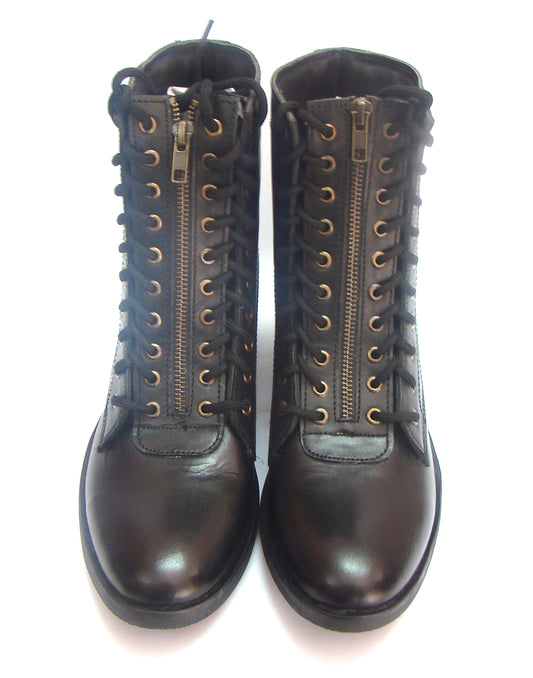 Pilots Boots : Black leather boots for Pilots with Memory foam footpad. Article : 610W