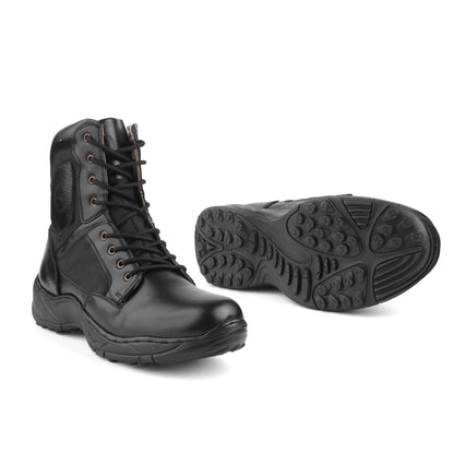 Commando Tactical Boots : 9 Inches Black Suede leather Tactical boots with Memory foam footpad.