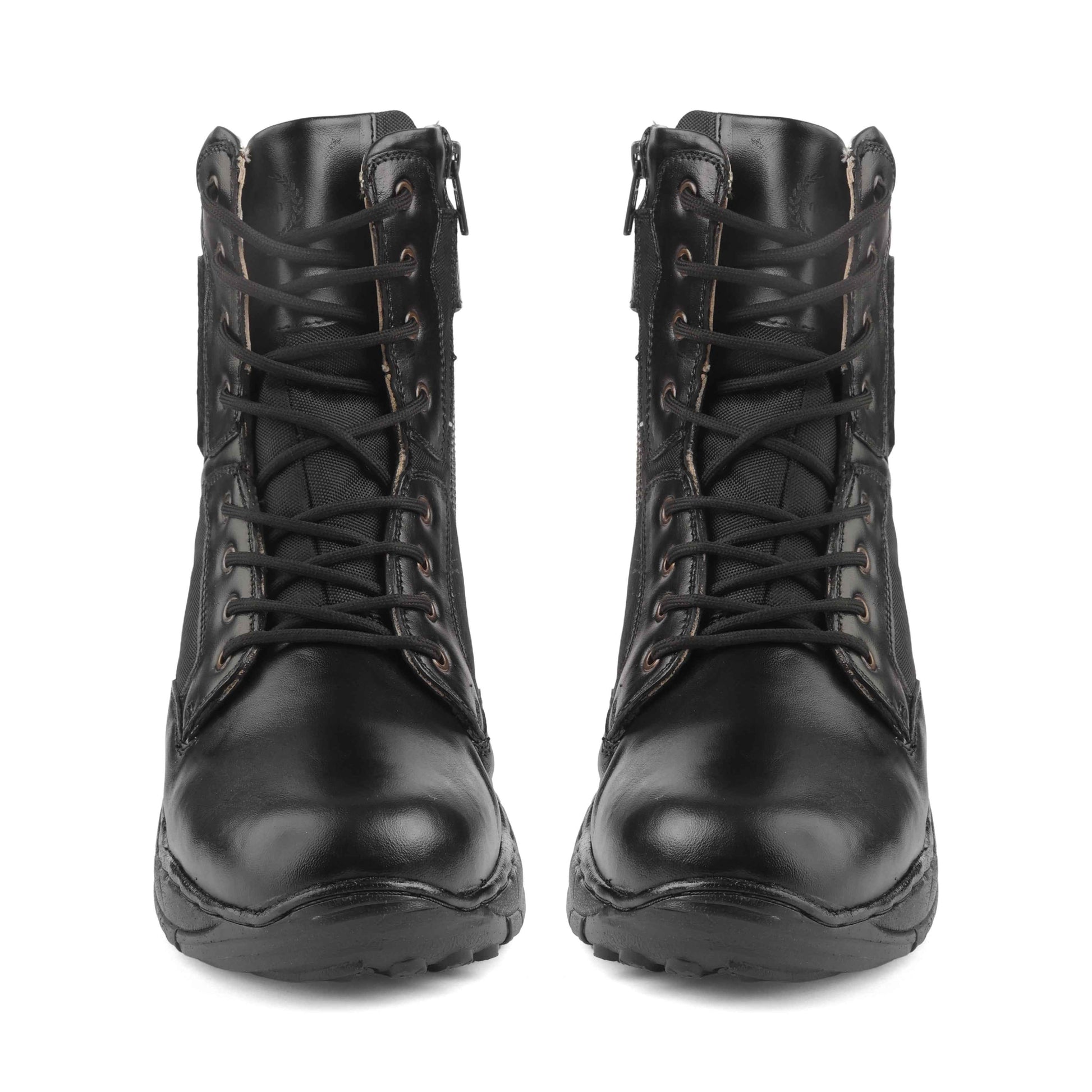 Commando Tactical Boots : 9 Inches Black Suede leather Tactical boots with Memory foam footpad.