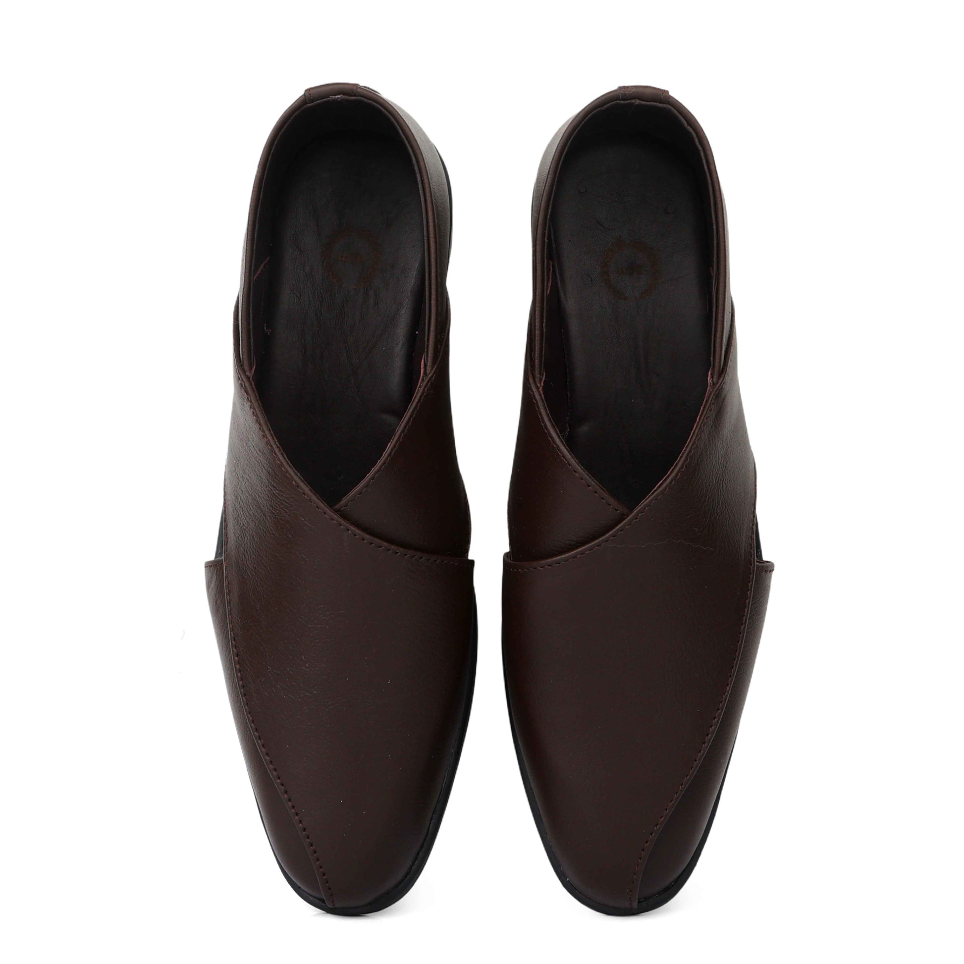Peshawari : Brown leather handmade Peshawari with Memory foam footpad. Article : P01_BrownTP