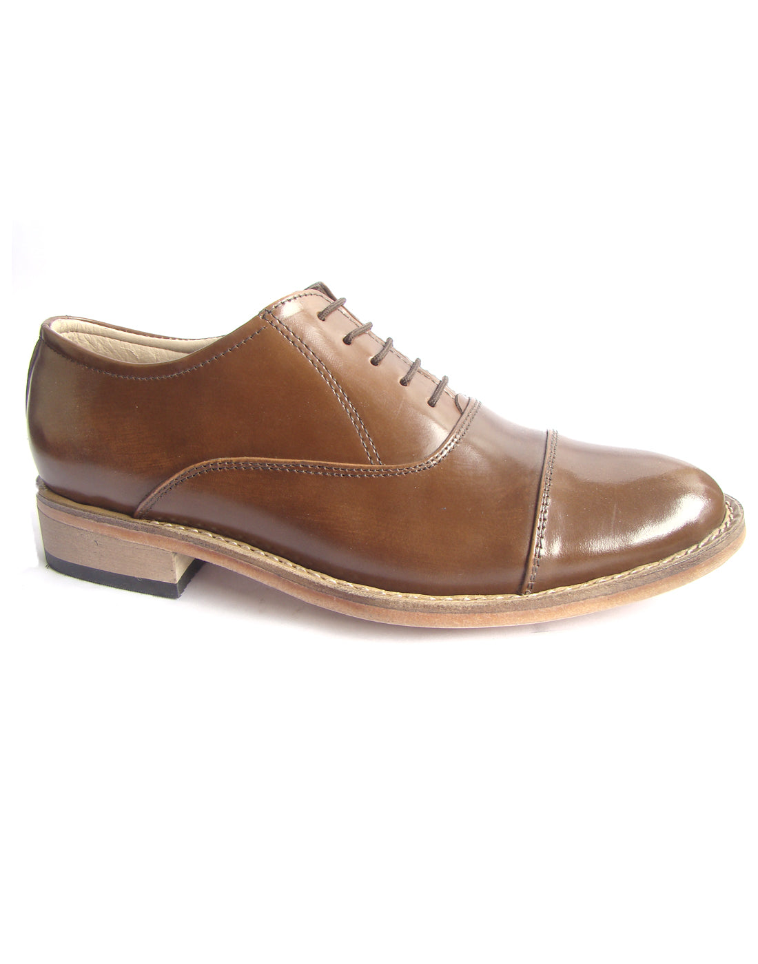 Goodyear Welted Oxford Shoes :  Pine leather with Memory foam footpad.