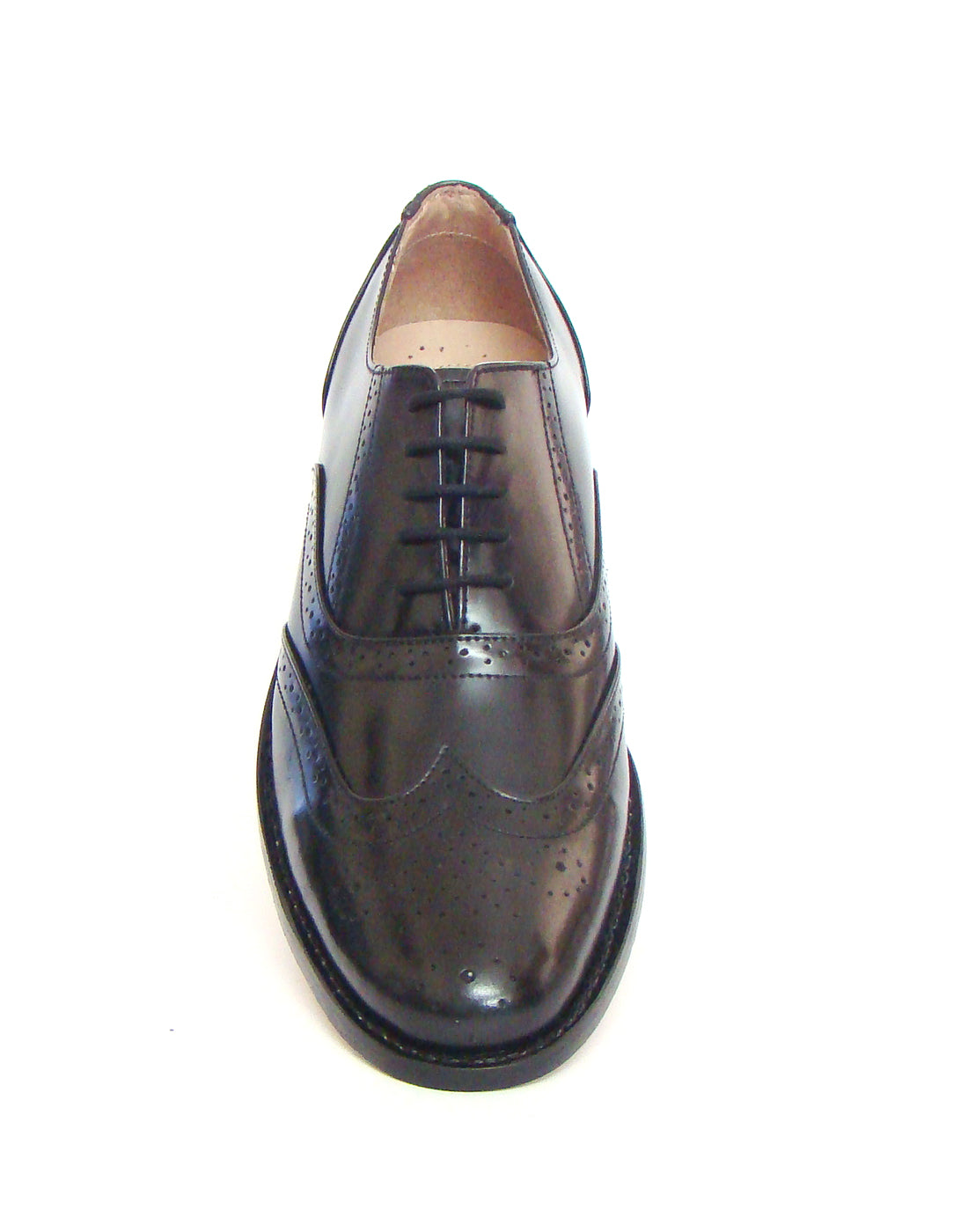 Goodyear Welted Brogue Shoes :  Black leather with Memory foam footpad.