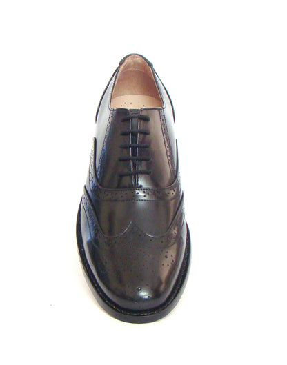 Goodyear Welted Brogue Shoes :  Black leather with Memory foam footpad.