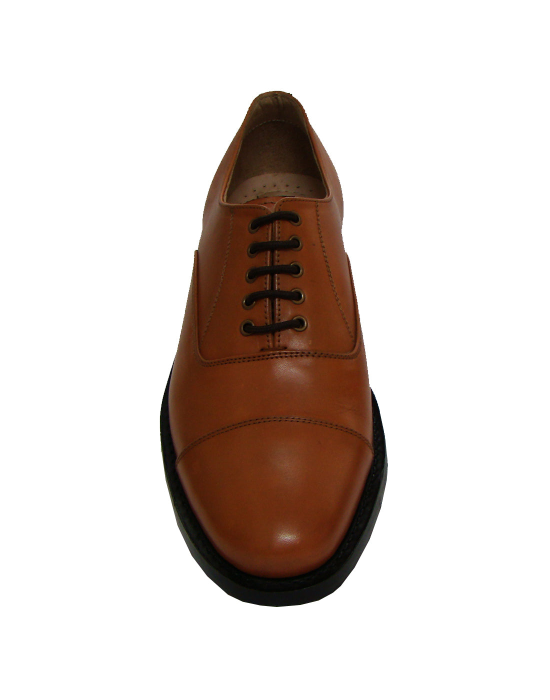 Goodyear Welted Police Oxford Shoes :  Tan leather with Memory foam footpad.