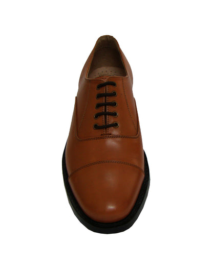 Goodyear Welted Police Oxford Shoes :  Tan leather with Memory foam footpad.