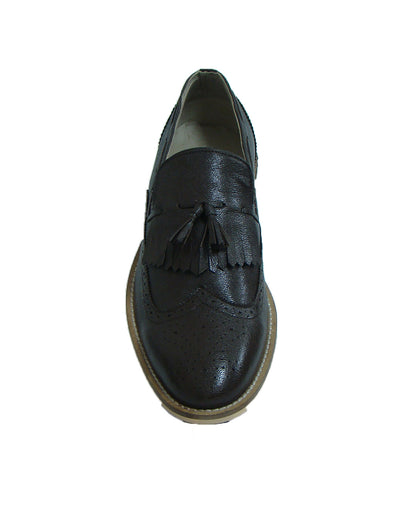 Penny loafers :  Brown leather Penny loafer with Tassel & Memory foam footpad. Article : HU106-Brown