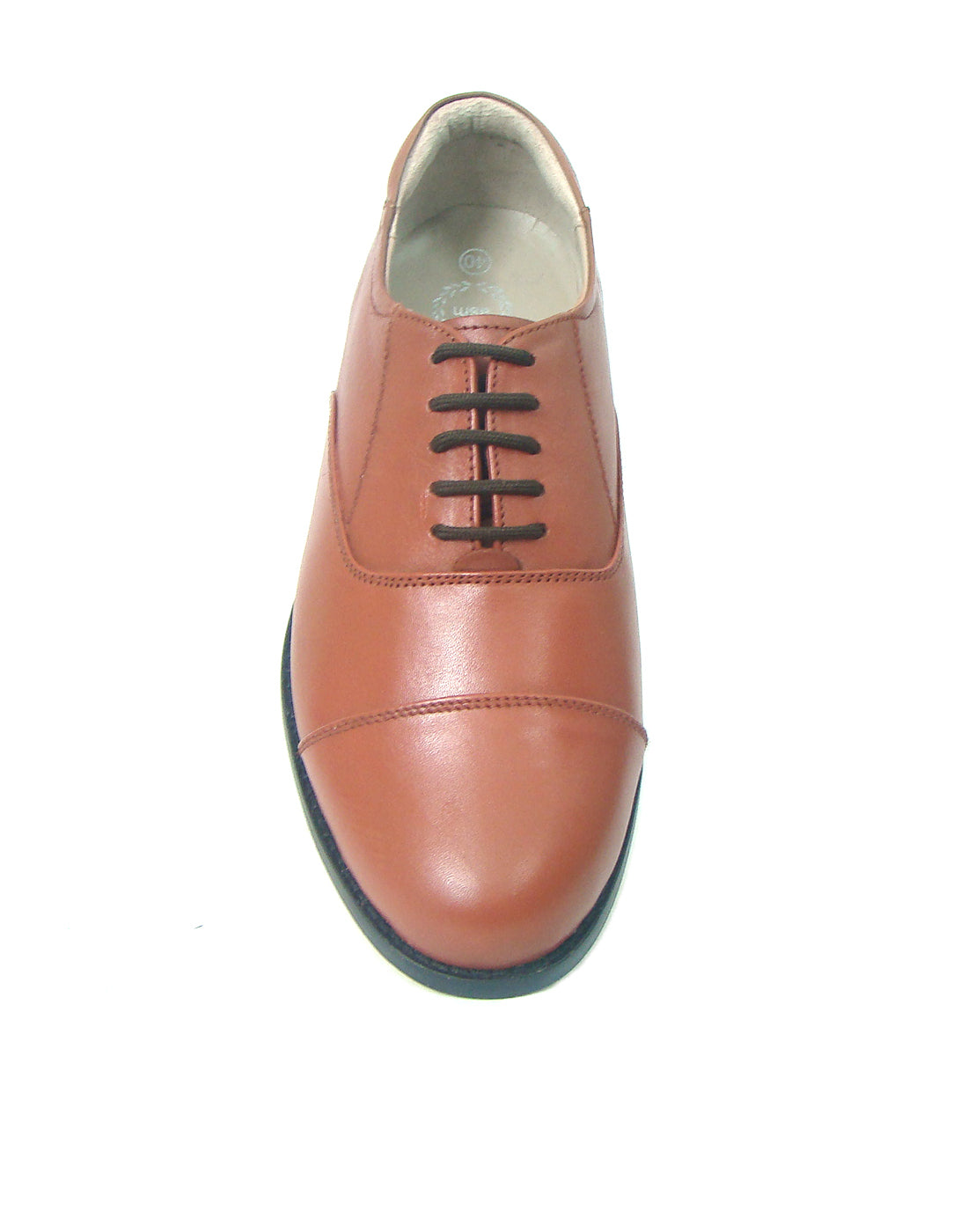 Scarpe Oxford Police in pelle cuoio con plantare in memory foam