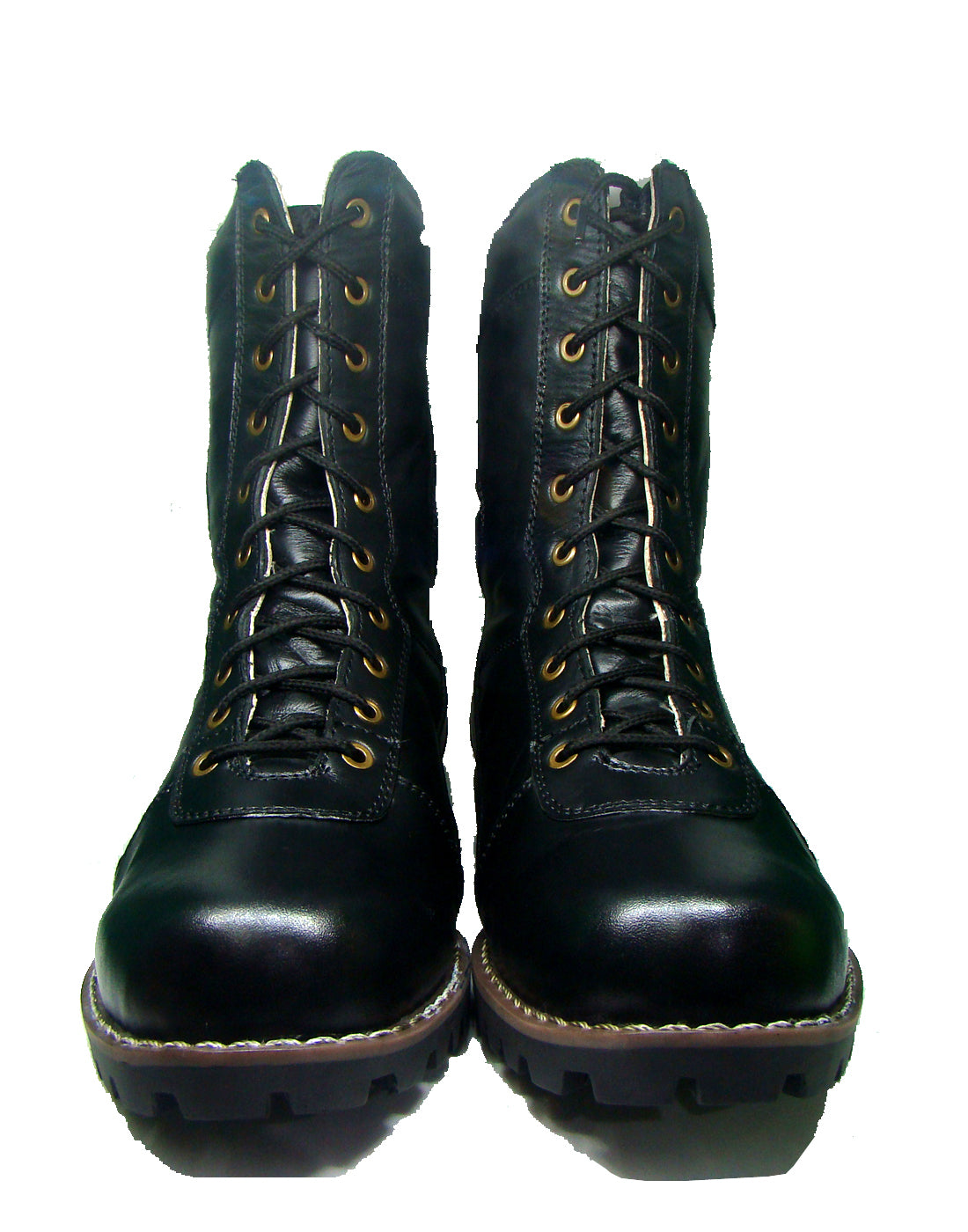 Stivali Tattici Para Commando: Stivali tattici in pelle nera da 9 pollici con plantare in memory foam.