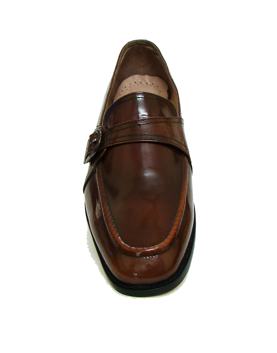Goodyear Welted Monk Strap Shoes :  Tan Brush off leather with Memory foam footpad. Article : HM02