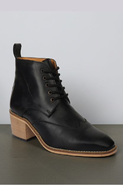 3.5″Inches Hidden Height Increasing Boots Cuban Heels.