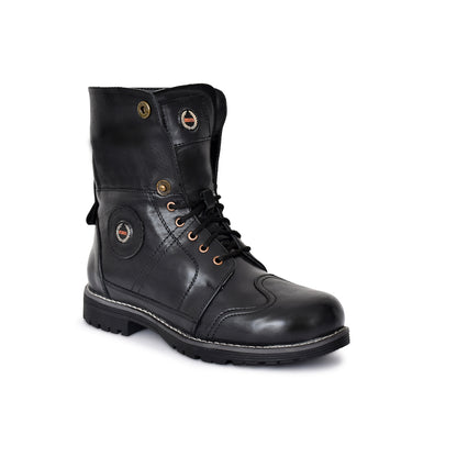 Biker Boots : 6 & 9 Inches Foldable Leather with heavy duty Rubber sole.
