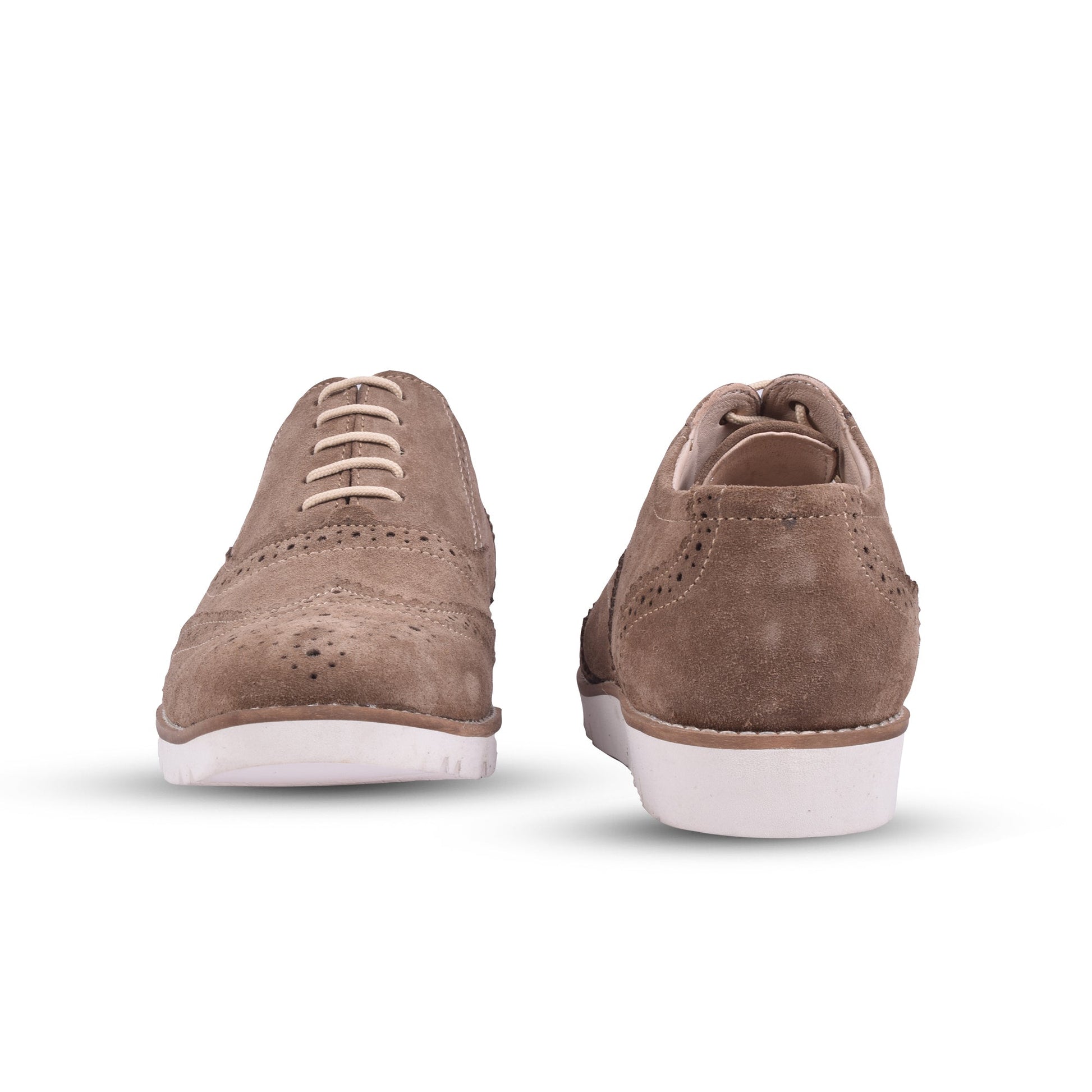 Sneakers : Light Brown Suede leather Sneakers with Memory foam footpad. Article : SN30-LBrown