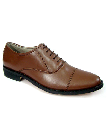 Goodyear Welted Oxford Shoes :  Tan leather with Memory foam footpad.