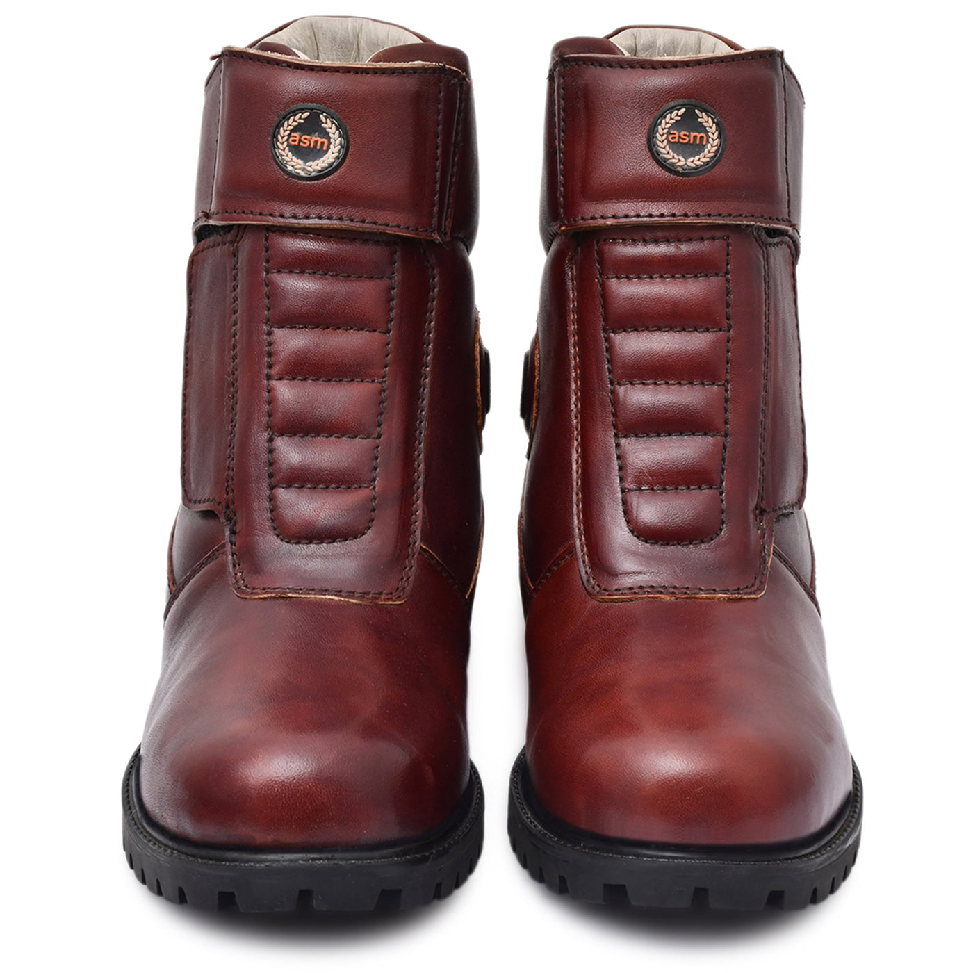 Biker Boots : Black leather Rider boots for bikers with Steel toe.