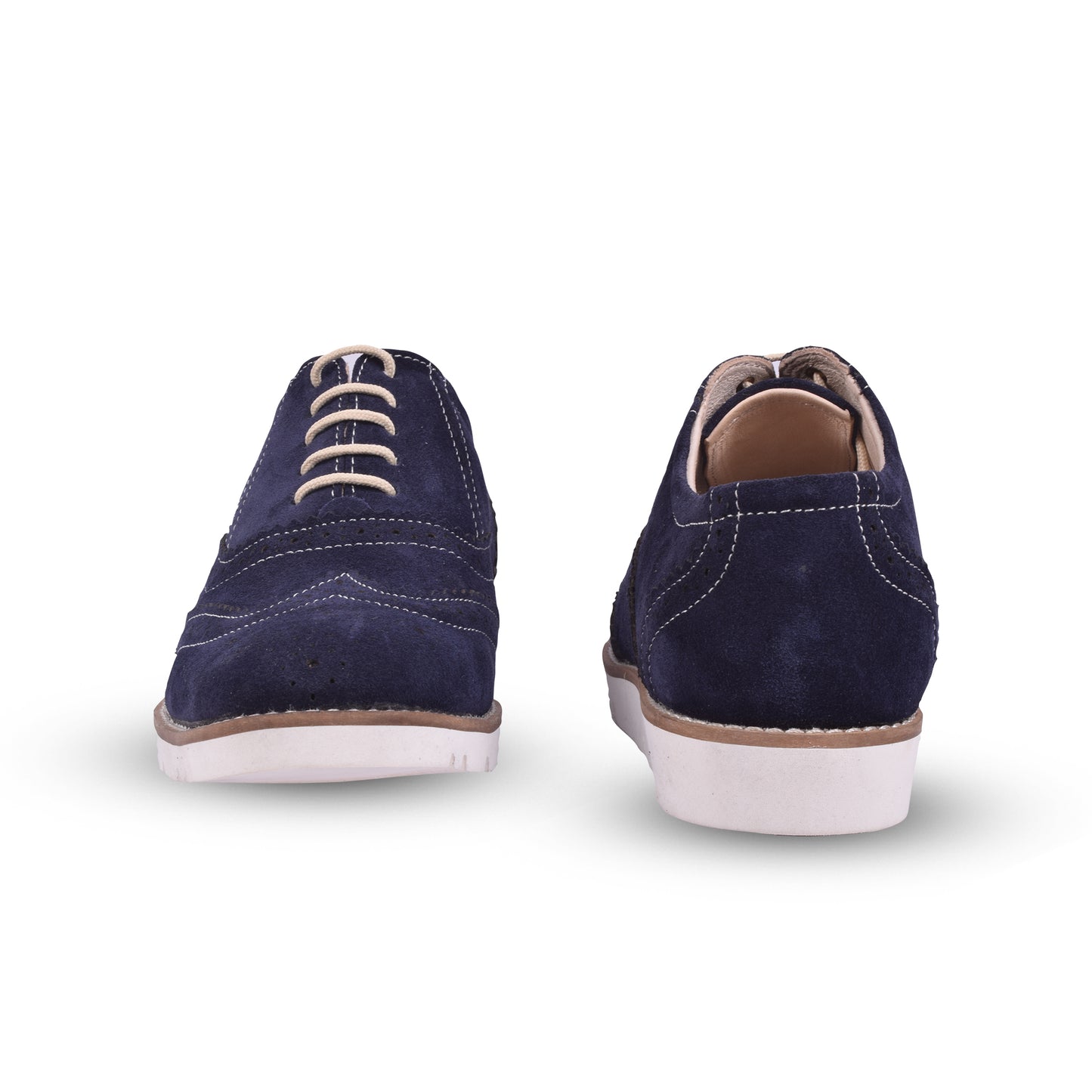 Sneakers : Blue Suede leather Sneakers with Memory foam footpad. Article : SN30-Blue