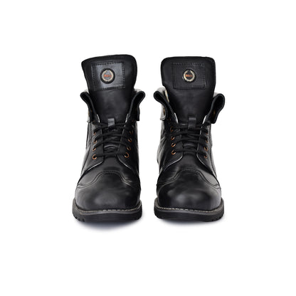 Biker Boots : 6 & 9 Inches Foldable Leather with heavy duty Rubber sole.