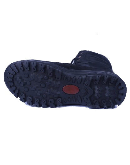 Biker Boots : Black Suede leather Rider boots for bikers with Memory foam footpad.