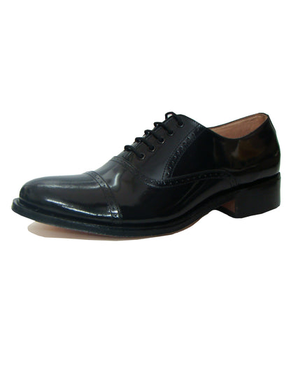 Goodyear Welted Oxford Shoes :  Black leather with Memory foam footpad.