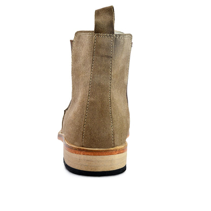 Chelsea Boots : Genuine light Brown Suede leather Goodyear welted Chelsea Boots with Memory foam footpad. Article : ChelseaHM02