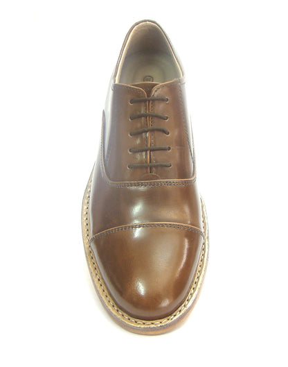 Goodyear Welted Oxford Shoes :  Pine leather with Memory foam footpad.