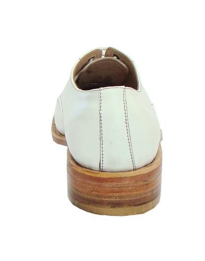 Goodyear Welted Derby Shoes :  White leather with Memory foam footpad.