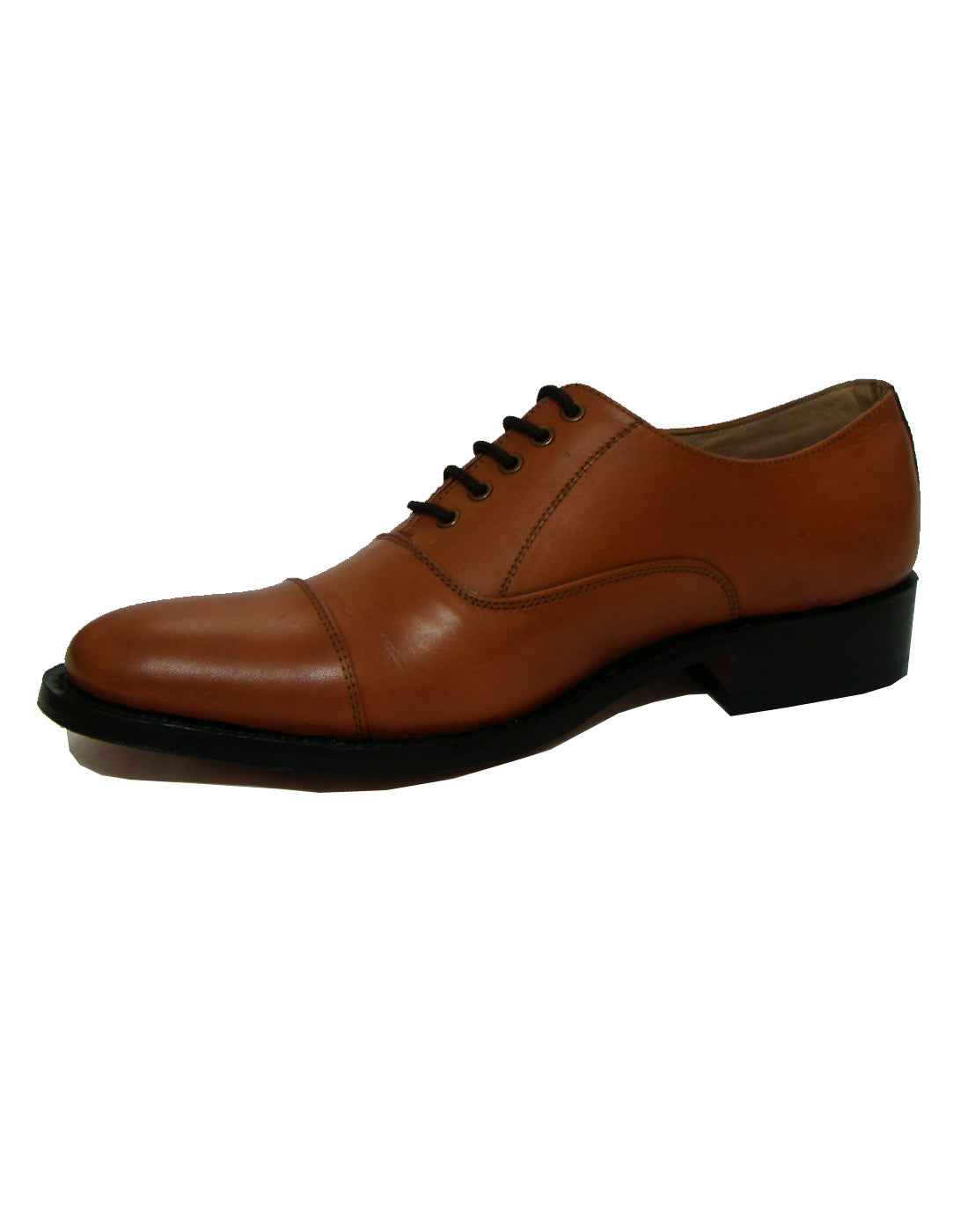 Goodyear Welted Police Oxford Shoes :  Tan leather with Memory foam footpad.