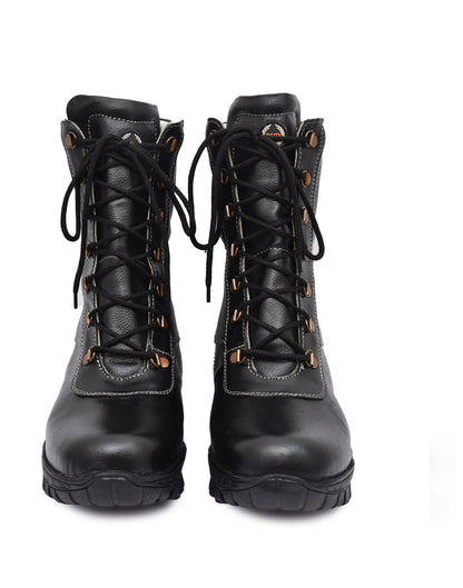 Cold Room Insulated Black leather Thermal Boots by ASM. T704-Black