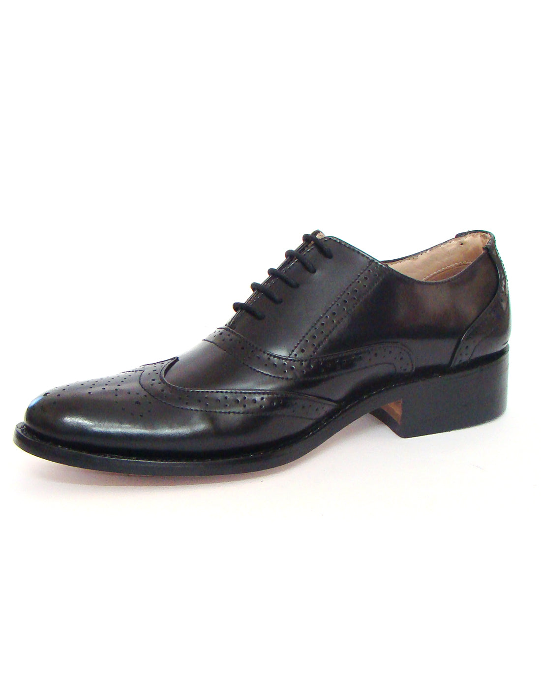 Goodyear Welted Brogue Shoes :  Black leather with Memory foam footpad.