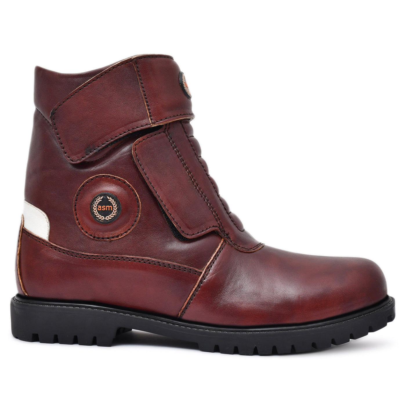 Biker Boots : Black leather Rider boots for bikers with Steel toe.