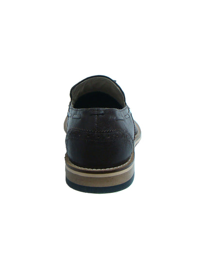 Penny loafers :  Brown leather Penny loafer with Tassel & Memory foam footpad. Article : HU106-Brown