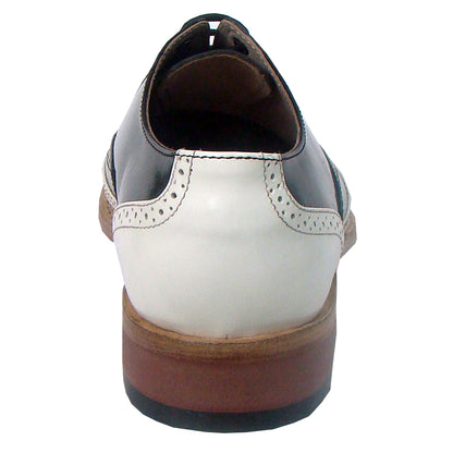 Goodyear Welted Brogue Shoes :  Black & White leather with Memory foam footpad.