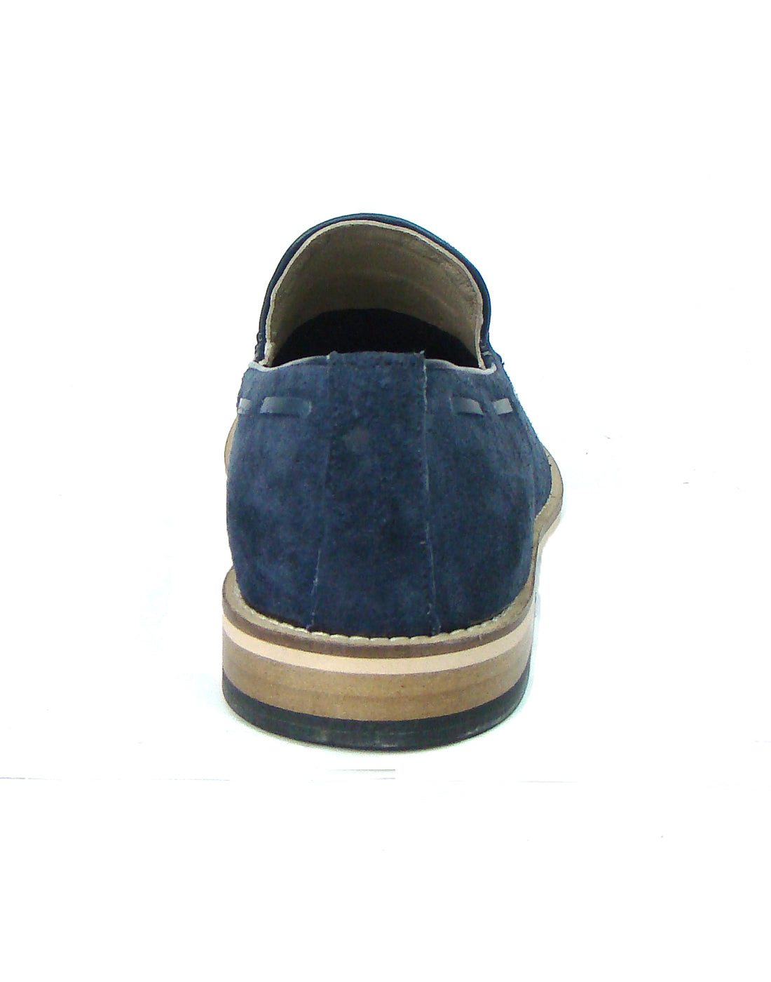 Penny loafers : Blue Suede leather Penny loafer with Tassel & Memory foam footpad. Article : HU107-Blue