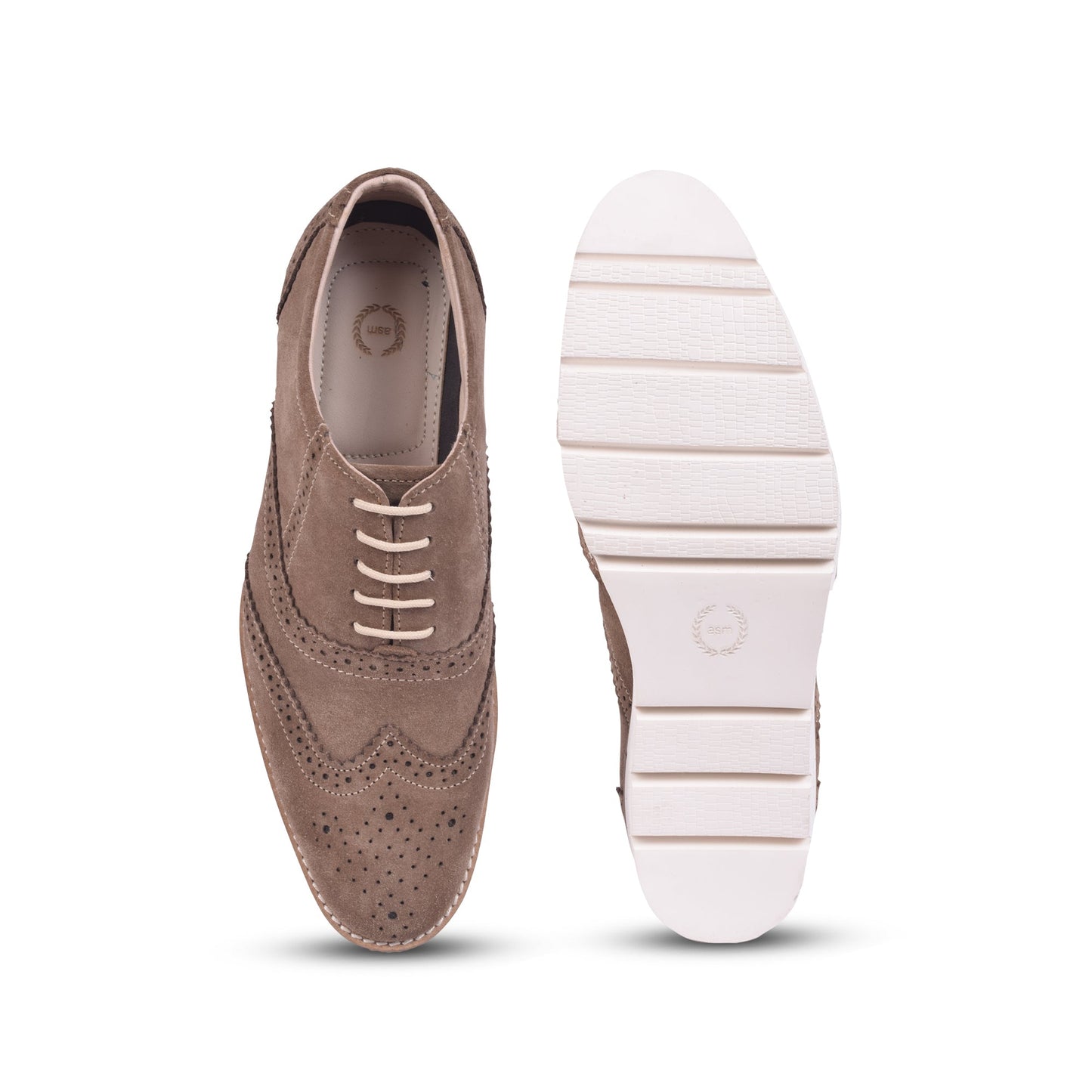 Sneakers : Light Brown Suede leather Sneakers with Memory foam footpad. Article : SN30-LBrown