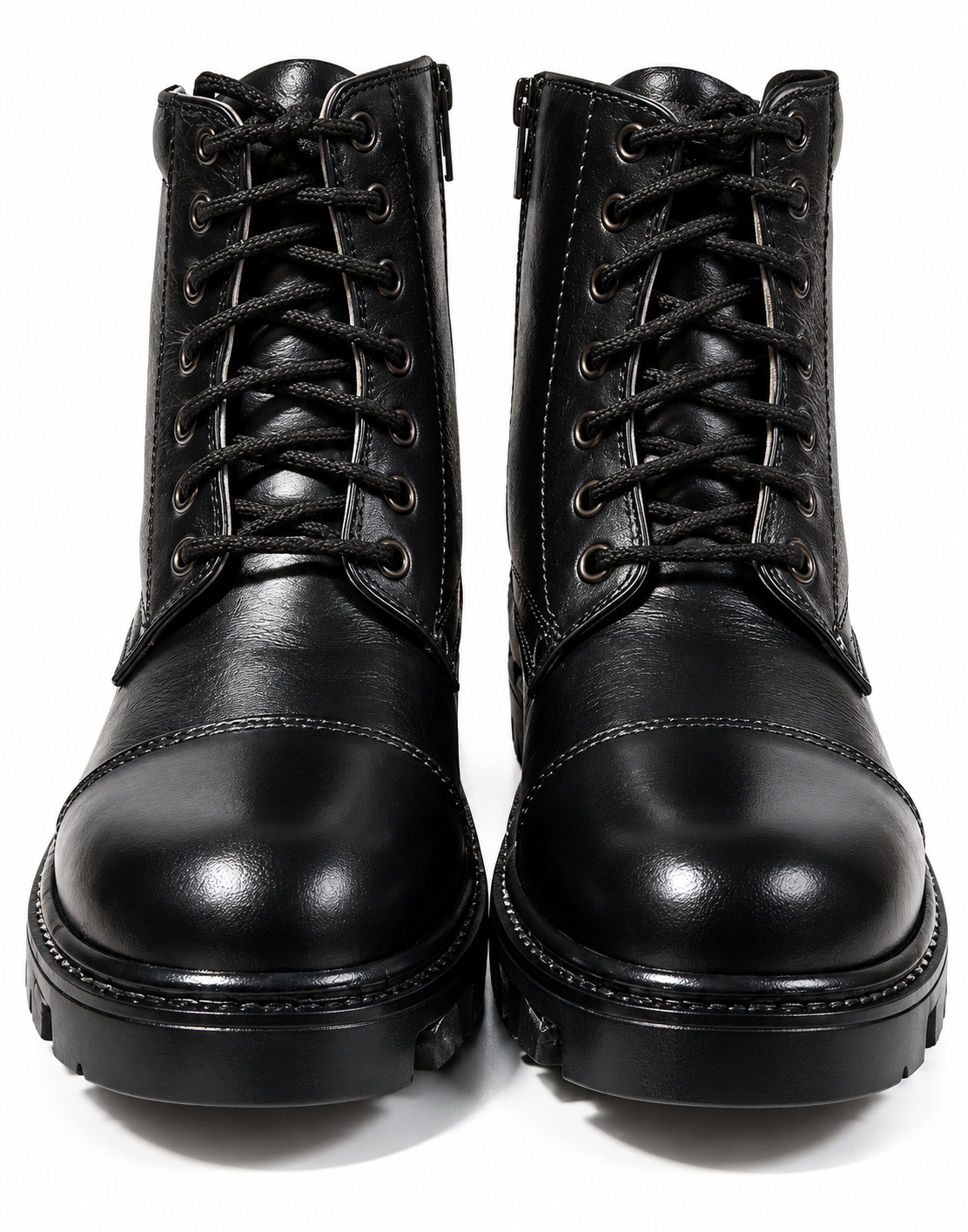 Police DMS Shoes : Black leather with Memory Foam Footpad: