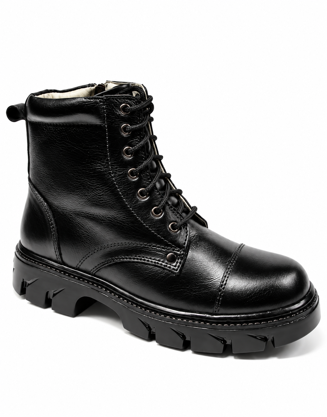 Police DMS Shoes : Black leather with Memory Foam Footpad: