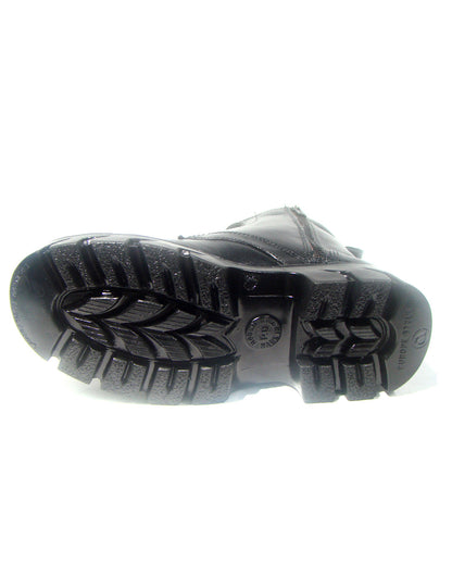 Stivali DMS: Stivali Tattici in Pelle Nera con Plantare in Memory Foam - Art. ASM608